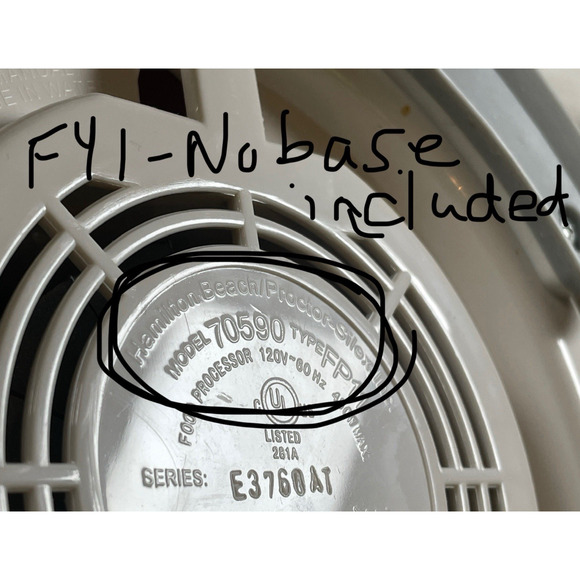 Hamilton Beach Big Mouth Food Processor Part Replacement Pusher Guide 70590 OEM - Picture 8 of 8